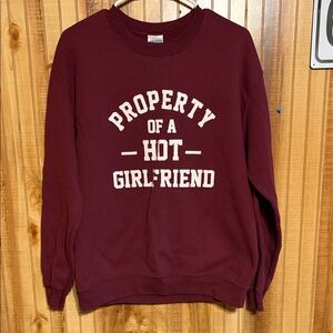Gildan Burgundy Graphic Women's Sweater